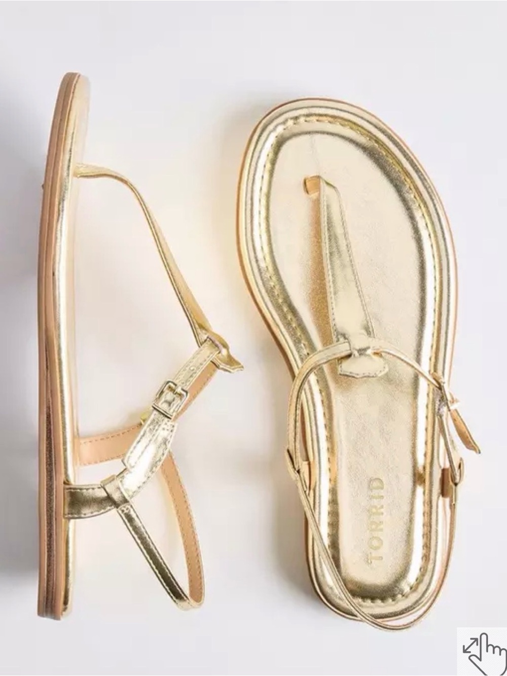 Torrid Gold T-Strap Sandal